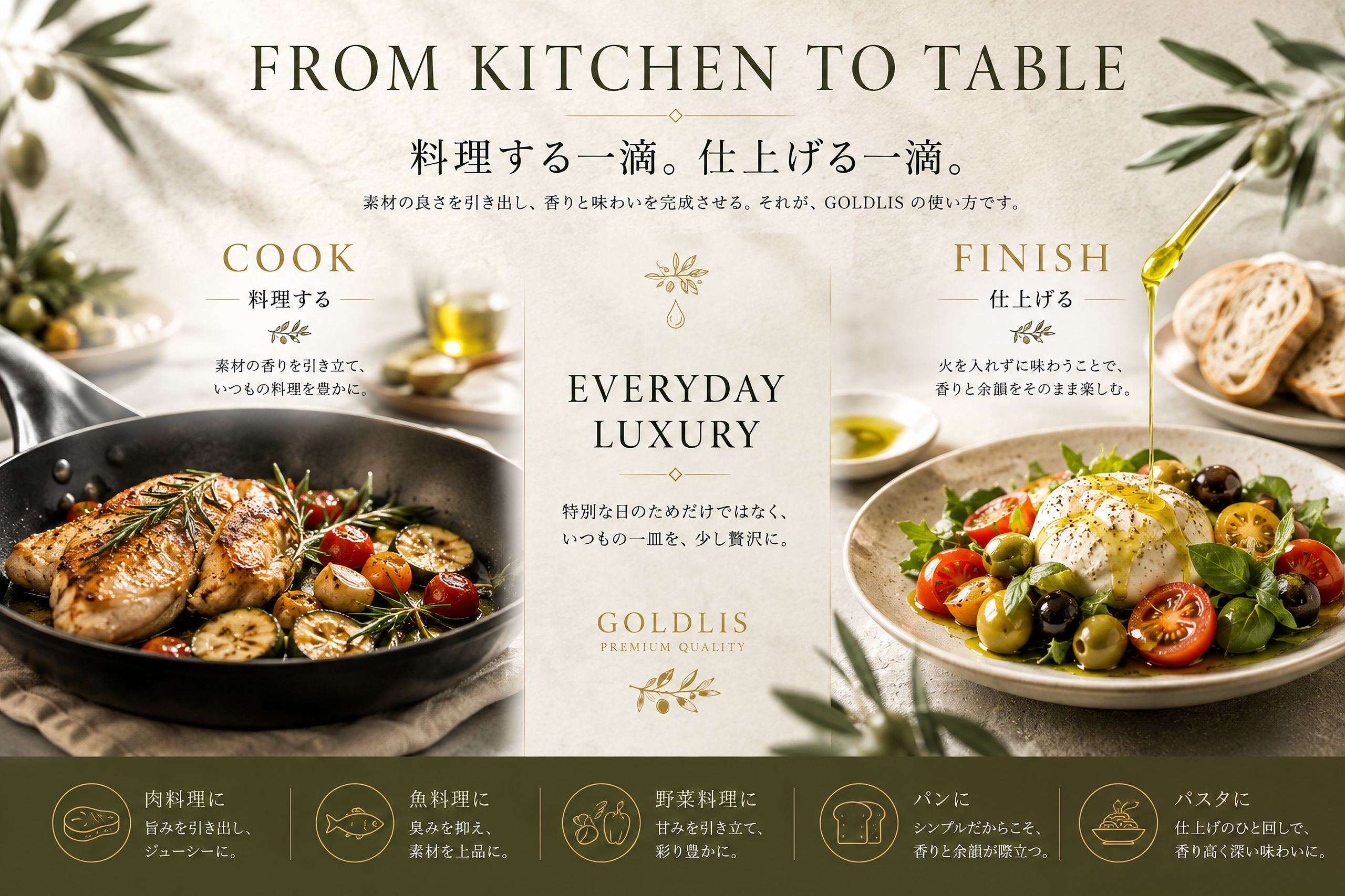 GOLDLIS FROM KITCHEN TO TABLE