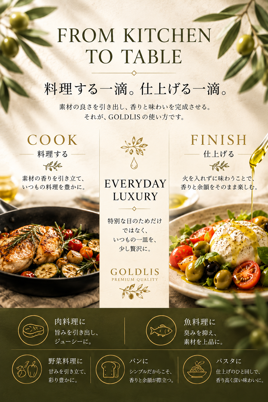 GOLDLIS FROM KITCHEN TO TABLE